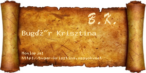 Bugár Krisztina névjegykártya